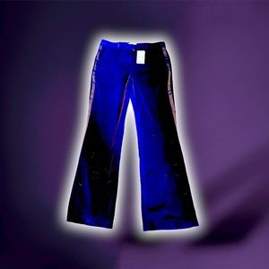 REISS UNISEX wide leg velvet/tuxedo stripe slacks. 100% authentic